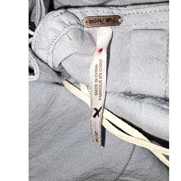 New Free People Josephine Tapered Jumper $98 Free-est  MEDIUM Pale Blue Jumpsuit - Picture 6 of 6